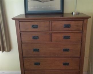 Craftsman style chest of drawers. 