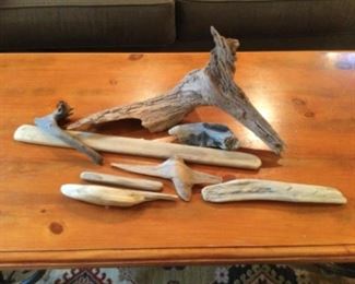 Driftwood collected from local beaches