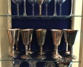 Plators silver plated goblet set