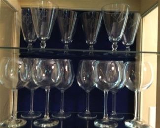 Crystal wine glasses