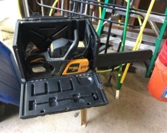 Poulan Pro chainsaw with case