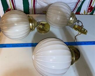 3 Hanging Lights, one is missing the tip $60.00