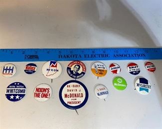 All Political Buttons Shown $14.00