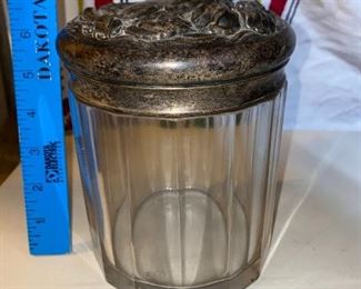 Glass and Silver Plated Canister $12.00