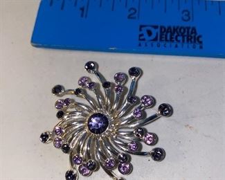 Purple Stone Pin $5.00