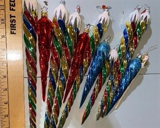 Icicle Ornaments $18.00