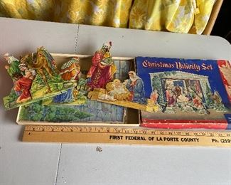 Christmas Nativity Set Cardboard $25.00