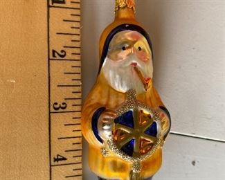 Santa with Pipe Ornament $8.00