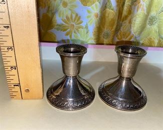 Sterling Silver Candleholders $12.00