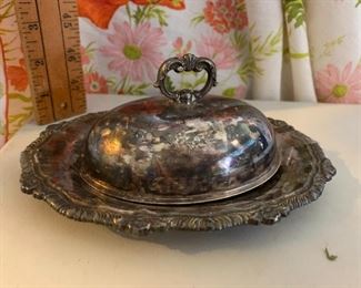 Butter Dish Silver Plated $5.00