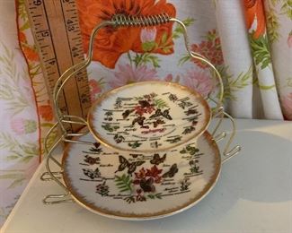 Small Tiered Butterfly plates $6.00