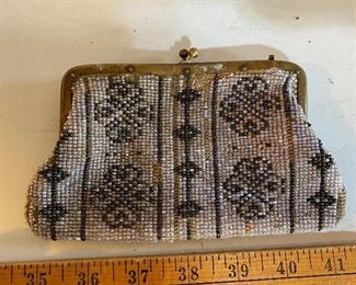 Beaded Larger Coin Purse, missing some beaded $10.00