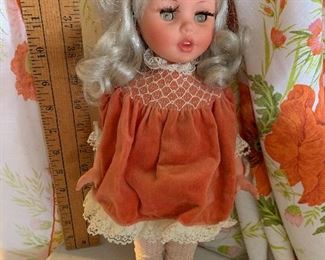 Vintage Doll Orange Dress $8.00