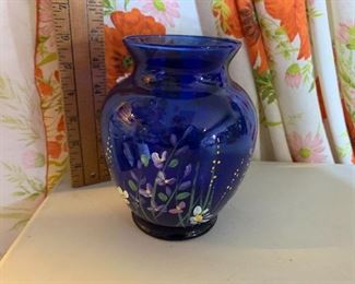 Blue Painted Flower Vase $8.00