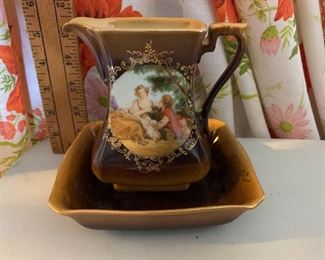 Brown Pitcher with Tray $12.00