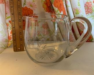 Glass Pitcher with star $10.00
