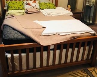 Custom Queen Size bed with 8 month old mattress