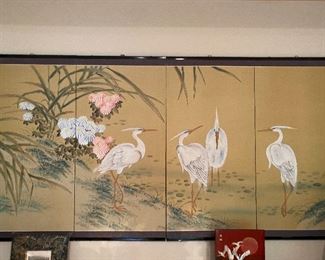 4 panel silk screen 72”W x 36”H