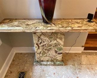 Mid century Resin mosaic console table 