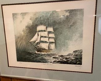 Signed numbered print by John Kelly “Round the Horn”