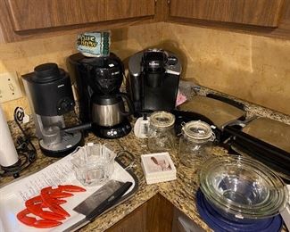 Mr Coffee, Keurig and Krupa and griddled express 