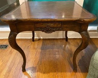leather topped game table