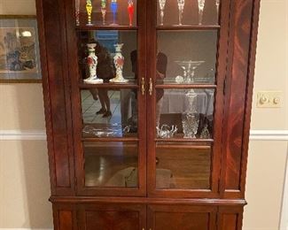 Lighted display cabinet 80”H x 50”W x 13”D