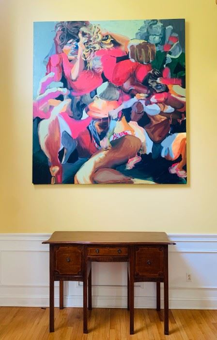 6ft Modern Painting - Signed on Back 