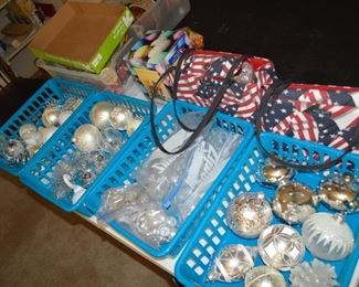 Lots more Christmas bulbs, 4th of July purses