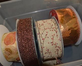 Lots of great holiday wired ribbon