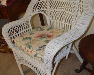 Wicker white chair