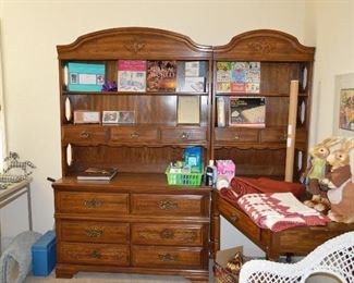Kids room desk and cabinet and dresser