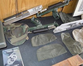 Some military, hats, clothes, misc items