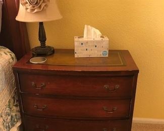 Leather inlay nightstand chest (QTY 2)
