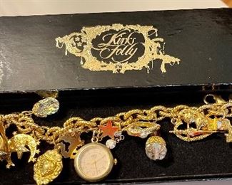 Kirks folly watch charm bracelet new in box