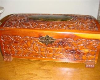 Carved trinket box