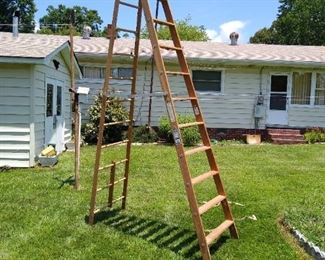 Werner 12' wooden step ladder