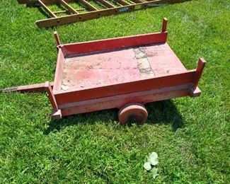 Small pull behind cart w/ rubber wheels