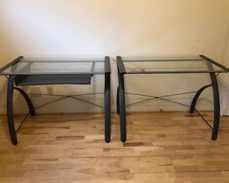 Glass top desks