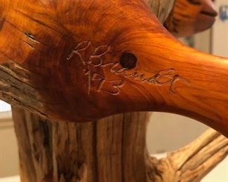 R Brandt wood sculpture