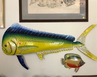 Metal Dorado fish, 45 inches