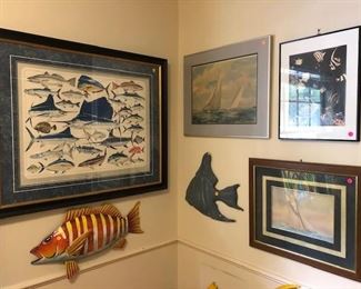 Al Barnes Costal Collection, Y E Soderberg Sailboats Painting