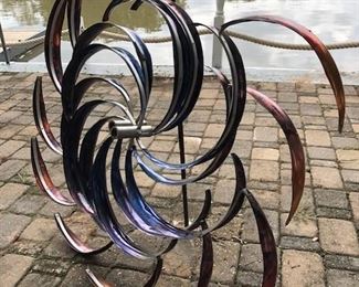 Huge wind sculpture by Mark White, 45" wide diameter