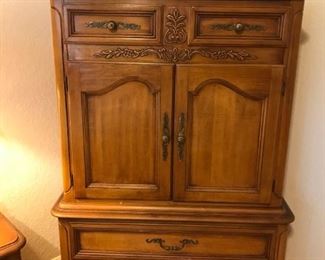 Armoire matches nightstand and long dresser
