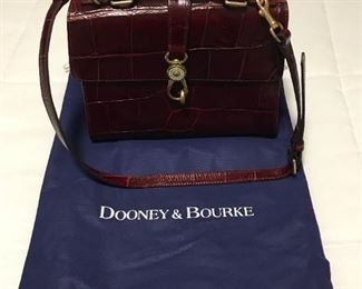 Dooney and Bourke Red (Wine) Claire Lock Sachel