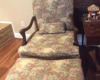 beautiful chair and ottoman