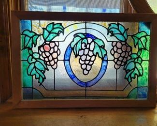 Vintage Grapevine Stained Glass Art
