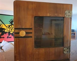 Antique Sterilizer Wood / Glass Cabinet