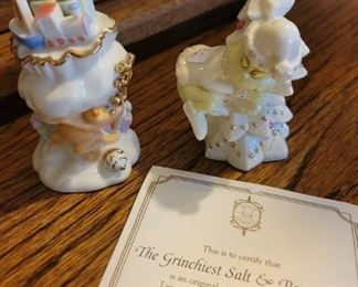 Vintage Lenox "The Grinchiest Salt & Pepper Set"