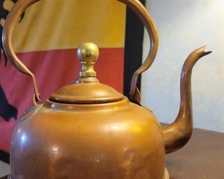 Vintage Copper Tea Kettle - Made in Morocco
